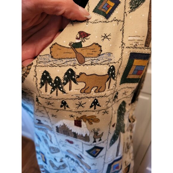 Vintage 90s Handmade Christmas Dress/Jumper S Custom Primitive Winter Cottage - Picture 5 of 9